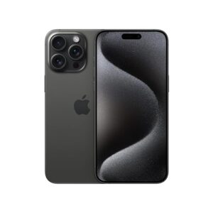 Apple iPhone 15 Pro Max, 256GB, Black Titanium - T-Mobile (Renewed Premium)