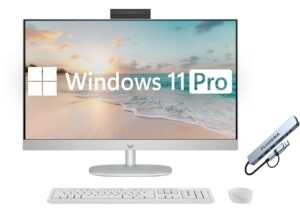HP 27" FHD Touch-Screen All-in-One Computer, 12-Cores Intel Core Ultra 7, 64GB DDR5 RAM 2.5TB Storage (2TB SSD+512GB Docking Station Set), Windows 11 Pro with Microsoft Office Included, White