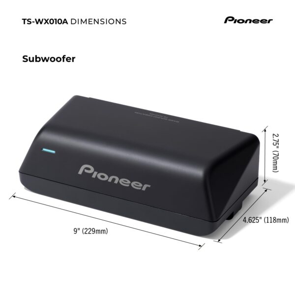 Pioneer TS-WX010A - Active Subwoofer with Built-in Amplifier, 160 Watts Peak Power, and Compact Design for a Deep Bass - Image 2