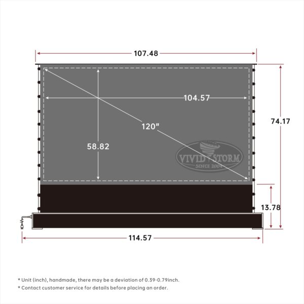 Vivid Storm Since 2004-Projector Screens S PRO P 120inch Perforate Sound Transparent Tension Floor Screen, Compatible Ultra Short Focus Laser Projector,VSDSTUST120HP - Image 7
