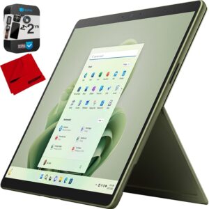 Microsoft Surface Pro 9 13" Touch Tablet, Intel i7 16GB/256GB, Forest (Renewed) Bundle with 2 Year Enhanced Protection Pack