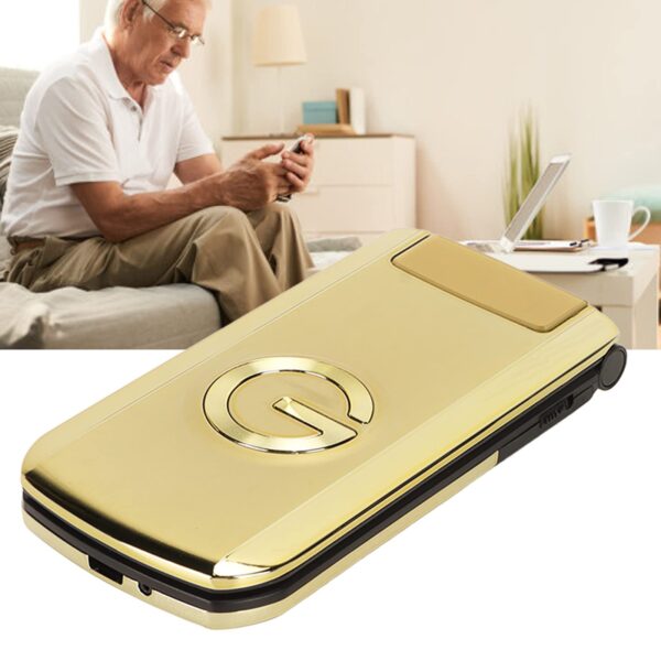 Ejoyous Flip Seniors Phone, Big Font Big Screen Loud Phone One Key Shortcut Dialing Cell Phone with Ultra Long Standby Dual Card Dual Standby G9000 Gold - Image 4