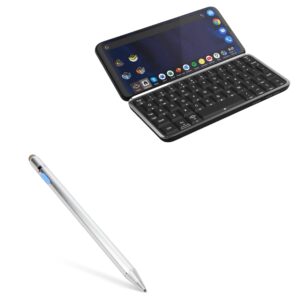 BoxWave Stylus Pen Compatible with Planet Computers Astro Slide - AccuPoint Active Stylus, Electronic Stylus with Ultra Fine Tip - Metallic Silver