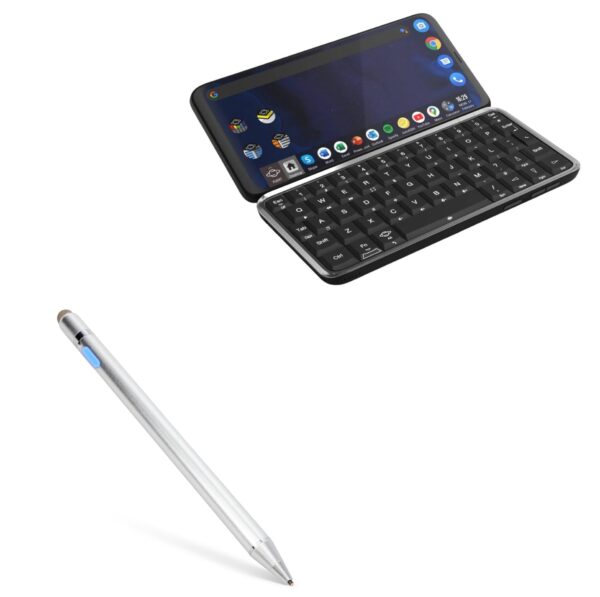 BoxWave Stylus Pen Compatible with Planet Computers Astro Slide - AccuPoint Active Stylus, Electronic Stylus with Ultra Fine Tip - Metallic Silver