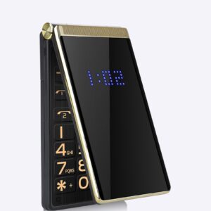 Diyeeni 2.8in Flip Phones for Seniors, Big 2G Phone for Elderly, Dual SIM Simple Phone with 5900mah Battery, 32MB /ROM, LED Flashlight, SOS, Camera, E Book