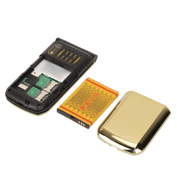 Ejoyous Flip Seniors Phone, Big Font Big Screen Loud Phone One Key Shortcut Dialing Cell Phone with Ultra Long Standby Dual Card Dual Standby G9000 Gold - Image 3