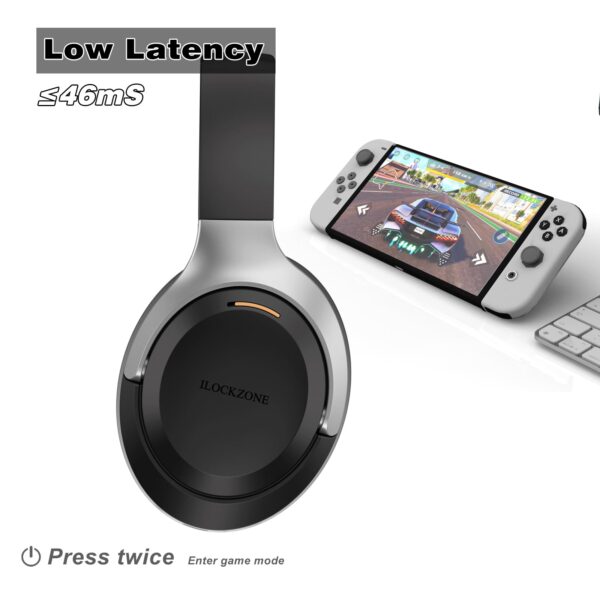 ILOCKZONE LC30Pro Hybrid Active Noise Cancelling Headphones Over Ear, 100H Playtime Wireless Bluetooth Headphones with Mic, HiFi Audio, 3 EQ Modes, Low Latency, Foldable for Gaming/Travel/Office - Image 5