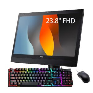 Dell Optiplex 7440 All-in-One Desktop Computer, 23.8" FHD(1920x1080) AIO Desktop, Core i5-6500, 16GB RAM, 512GB SSD, Mouse & RGB Keyboard, USB WiFi & BT, Windows 10 Pro (Renewed)