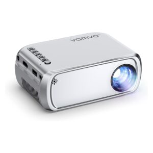Vamvo Projector Mini Portable Video Projector, Movie Projectors For Home Theater Compatible with HDMI/TYPE-C/USB/VGA/AV/Smartphone/TV Box/Laptop/ iOS/Android