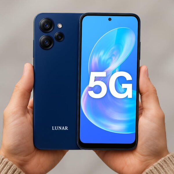 LUNAR Eclipse L1 5G Unlocked Android Smart Phone, 6.79 Inches Display, 5000mAh Battery, Fast Charging, 50MP+5MP+2MP Rear Camera with AI, 16MP Front Camera, Android 14, Aura Blue - Image 5
