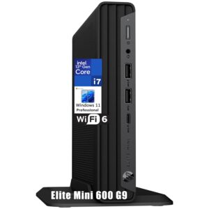 HP Elite Mini 600 G9 MFF Business Desktop Computer, 13th Gen Intel 16-Core i7-13700T, 32GB DDR5 RAM, 1TB PCIe SSD, WiFi 6, Bluetooth, RJ-45, Type-C, HDMI, KB and Mouse, Windows 11 Pro, AZ-XUT