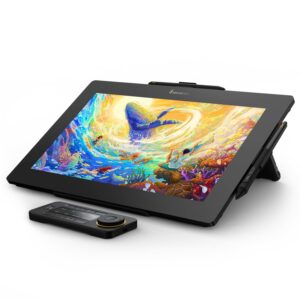 Xencelabs Pen Display 16 Bundle with Quick Keys, 16" Portable Drawing Tablet with Screen Graphic Design Display with 2 Battery-Free Pens for Win/Win-ARM/macOS/Linux, Black