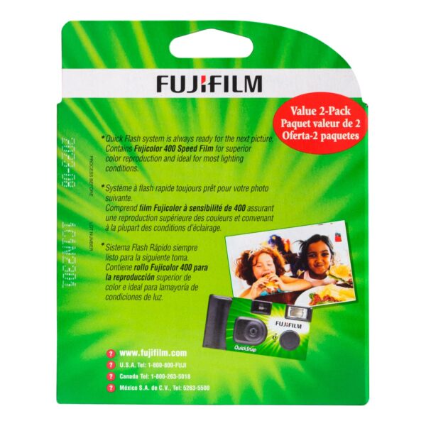 Fujifilm QuickSnap Flash 400 One-Time-Use Camera - 2 Pack - Image 2