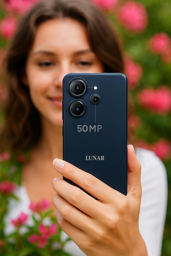 LUNAR Eclipse L1 5G Unlocked Android Smart Phone, 6.79 Inches Display, 5000mAh Battery, Fast Charging, 50MP+5MP+2MP Rear Camera with AI, 16MP Front Camera, Android 14, Aura Blue - Image 4