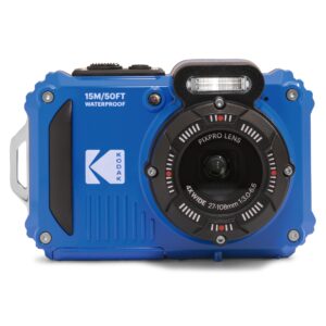 KODAK PIXPRO WPZ2 Rugged Waterproof Shockproof Dustproof WiFi Digital Camera 16MP 4X Optical Zoom 1080P Full HD Video Vlogging Camera 2.7" LCD (Blue)