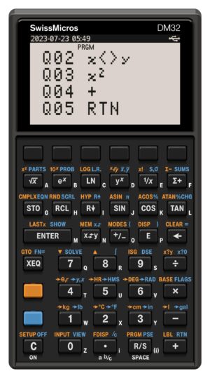 SwissMicros DM32 RPN Scientific Calculator – HP-32SII Inspired Programmable Calculator with USB, Floating-Point Precision, and Durable Pocket Design