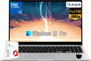 SAMSUNG Galaxy Book 4 Business Laptop, Office Lifetime, Copilot AI PC, 15.6" FHD Display, Intel 10-Core 7-150U, 16 GB RAM, 512 GB SSD, Backlit KB, Fingerprint, Windows 11 Pro, w/Accessories