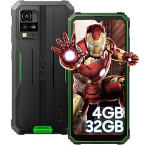 Blackview BV4800 Rugged Phone Unlocked, IP69K Waterproof Unlocked Smartphone, 4GB+32GB/SD 2TB, 6.56''HD+Display, 5180mAh Battery, 4G Dual SIM, 3 Card Slots, Glove Mode, Face ID, GPS,T-mobile Cellphone