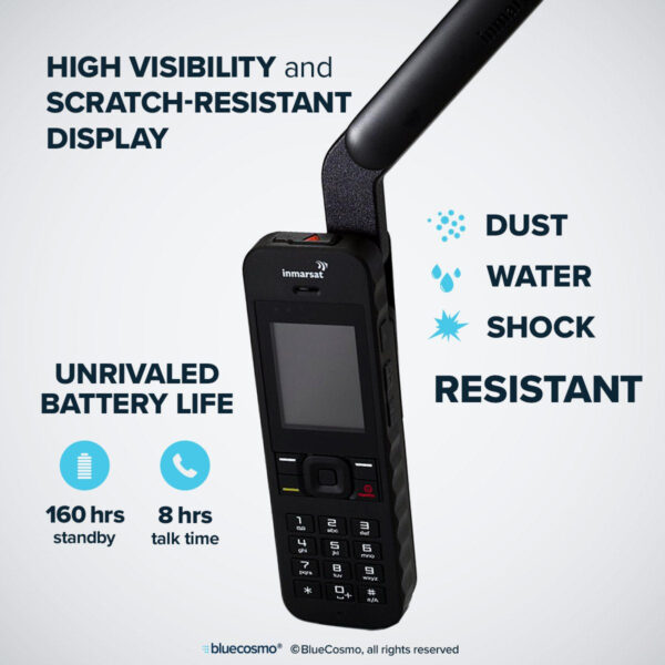 BlueCosmo Inmarsat IsatPhone 2.1 Satellite Phone Kit (SIM Included), unlocked - Global Coverage - Voice, SMS, GPS Tracking, Emergency SOS - Prepaid and Monthly Service Plan Options - Image 8