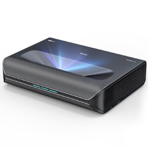NexiGo Aurora Pro, Ultra Short Throw 4K Tri-Color Laser Projector, 2400 Lumens, Screen Adoption, Dynamic Laser Dimming, Dolby Vision & Atoms, HDR10, HLG, Active 3D, 60W Speakers, UST Laser TV, PJ92