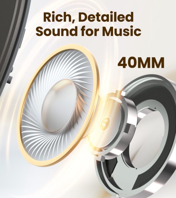Edifier K750W Wireless Stereo Headset, Over-Ear Headphones with Detachable Boom Mic, AI Call Noise Cancellation, 55H Playtime, Bluetooth 5.4 & Multipoint Connection, Fast Charging - Gray - Image 9