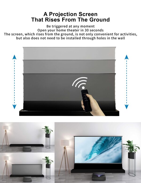 Vivid Storm Since 2004-Projector Screens S PRO P 120inch Perforate Sound Transparent Tension Floor Screen, Compatible Ultra Short Focus Laser Projector,VSDSTUST120HP - Image 5