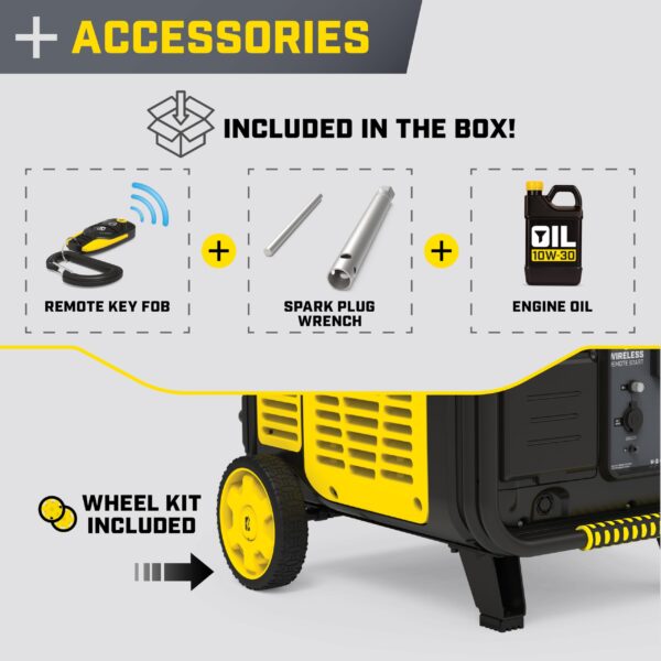 Champion Power Equipment 11,000-Watt Wireless Remote Start Home Backup Portable Inverter Generator with Quiet Technology and CO Shield - Image 15