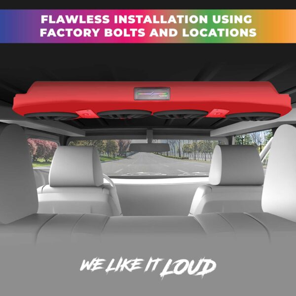DS18 JL24-SBAR/BKLD Overhead Sound Bar System with 4X 8 Marine Speakers with Digital Dream LED Lights, Compatible with Jeep Wrangler/Gladiator JL/JLU/JT 2024 to Present, OEM Fit - Image 6