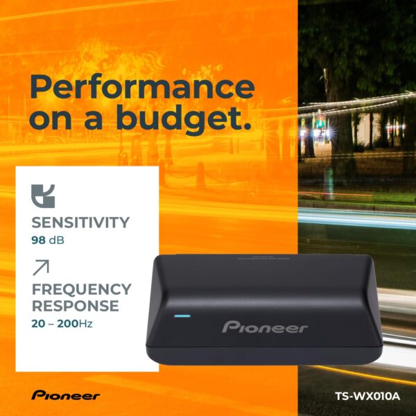 Pioneer TS-WX010A - Active Subwoofer with Built-in Amplifier, 160 Watts Peak Power, and Compact Design for a Deep Bass - Image 3