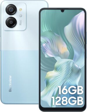 Blackview Color 8 Unlocked Phones, Octa-Core 16GB+128GB/SD 2TB Android Phones, 50MP Camera Mobile Phone, 6000mAh+18W, 6.75"HD+ 90Hz, 3 Card Slots, 4G Dual SIM Phone, Fingerprint ID, T-Mobile Cellphone