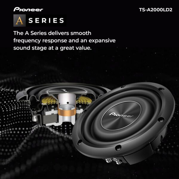 Pioneer TS-A2000LD2 8” Shallow Mount Component Subwoofer, 700 Watts Max Power - Image 6