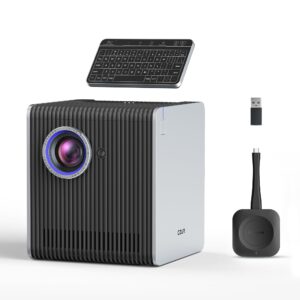StarryHub Video Conferencing System 2024 Edition, 2200 ANSI Lumens Short Throw Projector + HD 1080P Conference Room Camera with Auto Framing + 6 AI-Driven Microphones + Conference Speakers