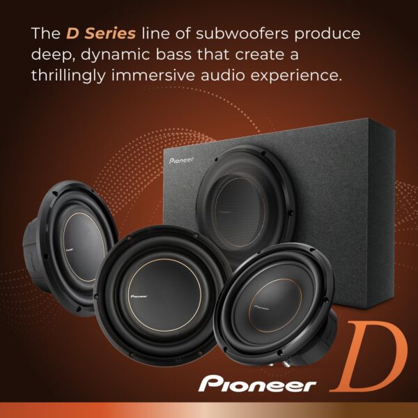 Pioneer TS-D10LS2 - Powerful 10-inch Shallow Subwoofer, 1300 Watts Peak PowerSingle 2 Ohms Voice Coil and Compact Design for Deep Bass - Image 6
