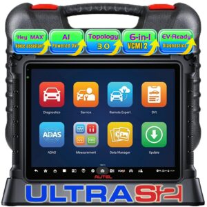 Autel MaxiSYS Ultra S2 OBD2 Scanner, 2025 New Diagnostic with AI, Upgraded MS Ultra, 6-in-1 VCMI2, Topology 3.0, EV Tests, WiFi 6, 48+ Services, Motor Truspeed Repair, Multi-Point DVI, ECU Programming