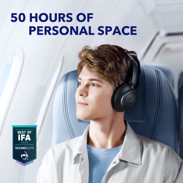 Soundcore by Anker Space Q45 Adaptive Active Noise Cancelling Headphones, Reduce Noise by Up to 98%, 50H Playtime, App Control, LDAC Hi-Res Wireless Audio, Comfortable Fit, Clear Calls, Bluetooth 5.3 - Image 8