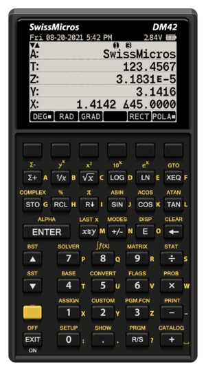 SwissMicros DM42 RPN Scientific Calculator – Advanced Programmable HP-42S Upgrade for Engineers, Students, and Professionals