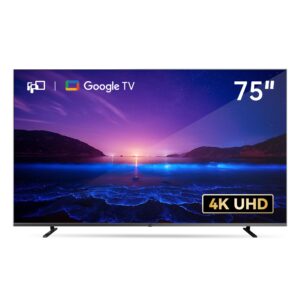FPD 75 Inch Smart TV, 4K LED Google TV with Google Play Built-in Google Cast, HDR 10, Dolby Atmos & Vision MEMC, Voice Assistant Remote, UHD Flat Screen Television (CG75 C3-2024)