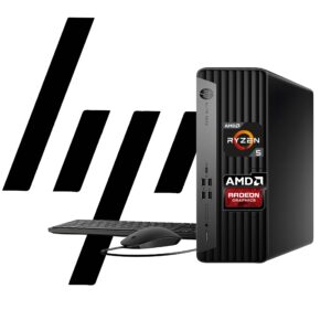 HP ElietDesk 805 G9 SFF Business Desktop Computer, AMD Ryzen 5 8500G, 32GB DDR5, 1TB PCIe SSD, Radeon 740M Graphics, Dual 4K Display Support, USB-C, HDMI, RJ-45, Wi-Fi, Wired KB & Mouse, Win11 Pro