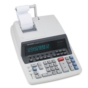 Sharp Two-Color Printing Calculator, 12-Digit Addding Machine Is Perfect For Everyday Use And Office, Fast 4,8 Lines-Per-Second Ribbon Printer,Quiet Operation (QS-2770H)