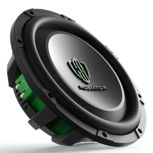 mobiator DS-12 D4 Shallow Mount Car Subwoofer 12'' 1400W Max Power Dual 4 Ohm High Performance Subwoofer, Black-MB-DS124 (12'' Dual 4 Ohm)