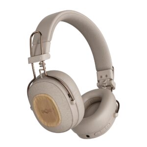 House of Marley Positive Vibration Riddim On-Ear Headphones, 50-Hour Playtime, Quick Charge, Crystal Clear Calls, Sustainable Bamboo (Cream)