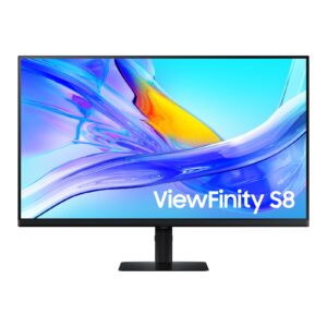 SAMSUNG 32-Inch ViewFinity S8 (S80UD) 4K UHD High Resolution Monitor with HDR10, USB-C, Height Adjustable Ergonomic Stand, Built-In KVM Switch, Advanced Eye Care, LS32D804UANXGO