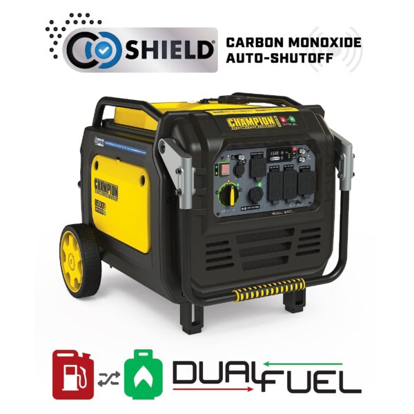 Champion Power Equipment 8500-Watt Electric Start Dual Fuel Home Backup Portable Inverter Generator with Quiet Technology and CO Shield - Image 7
