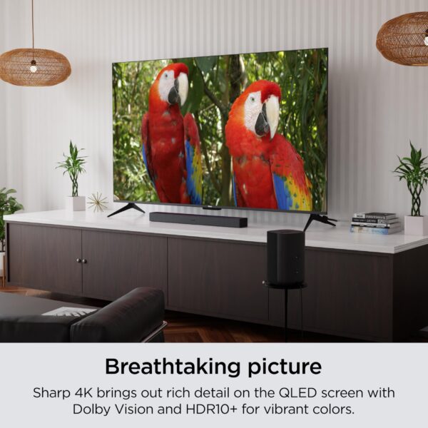 Roku Smart TV – 75-Inch Plus Series 4K QLED RokuTV with Roku Voice Remote Pro, Dolby Vision, Striking 4K Resolution, Automatic Brightness, & Seamless Streaming – Live Local News & Sports - Image 9