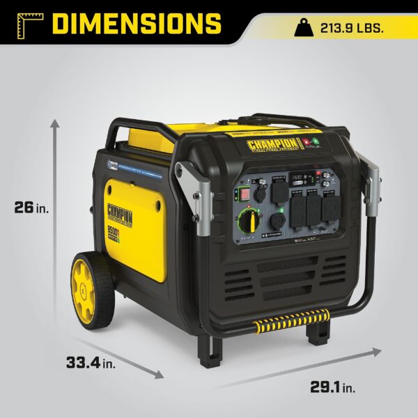 Champion Power Equipment 8500-Watt Electric Start Dual Fuel Home Backup Portable Inverter Generator with Quiet Technology and CO Shield - Image 9