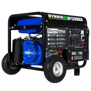 DuroMax XP12000EH 12,000-Watt Dual Fuel Portable Generator – Gas & Propane, Electric Start, Whole Home Backup Power, Transfer Switch Ready, RV & Emergency Ready