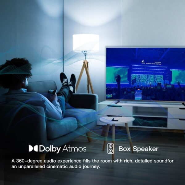 FPD 75 Inch Smart TV, 4K LED Google TV with Google Play Built-in Google Cast, HDR 10, Dolby Atmos & Vision MEMC, Voice Assistant Remote, UHD Flat Screen Television (CG75 C3-2024) - Image 6