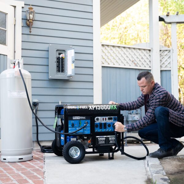 DuroMax XP13000HX Dual Fuel Portable Generator - 13000 Watt Gas or Propane Powered - Electric Start w/ CO Alert, 50 State Approved, Blue - Image 9