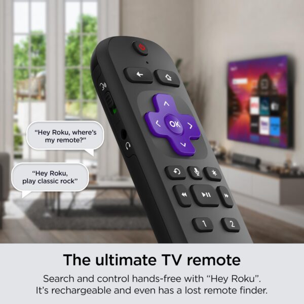 Roku Smart TV – 75-Inch Plus Series 4K QLED RokuTV with Roku Voice Remote Pro, Dolby Vision, Striking 4K Resolution, Automatic Brightness, & Seamless Streaming – Live Local News & Sports - Image 8