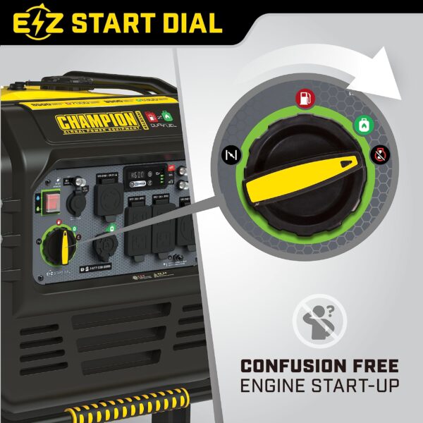 Champion Power Equipment 8500-Watt Electric Start Dual Fuel Home Backup Portable Inverter Generator with Quiet Technology and CO Shield - Image 11